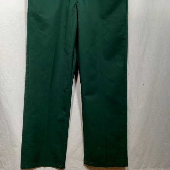 Riverside Coveralls Jumpsuit Medium/Large Regular Green Canvas Short Sleeve Vtg - Picture 14 of 16